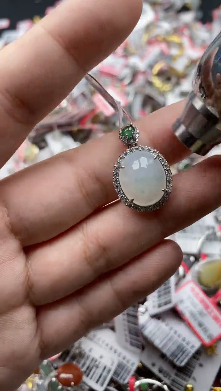 【闪购商品】翡翠戒指银S925镶嵌55555---2