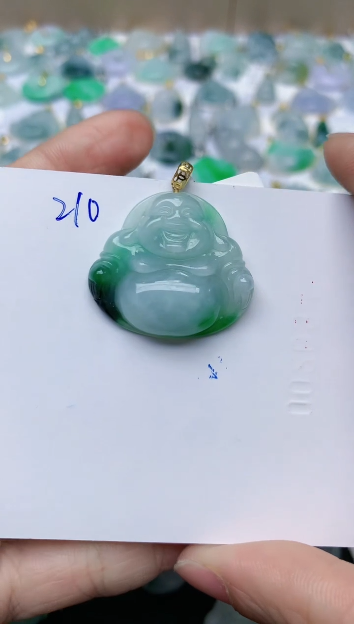 【闪购商品】翡翠颈饰18K金镶嵌天然翡翠A货    210