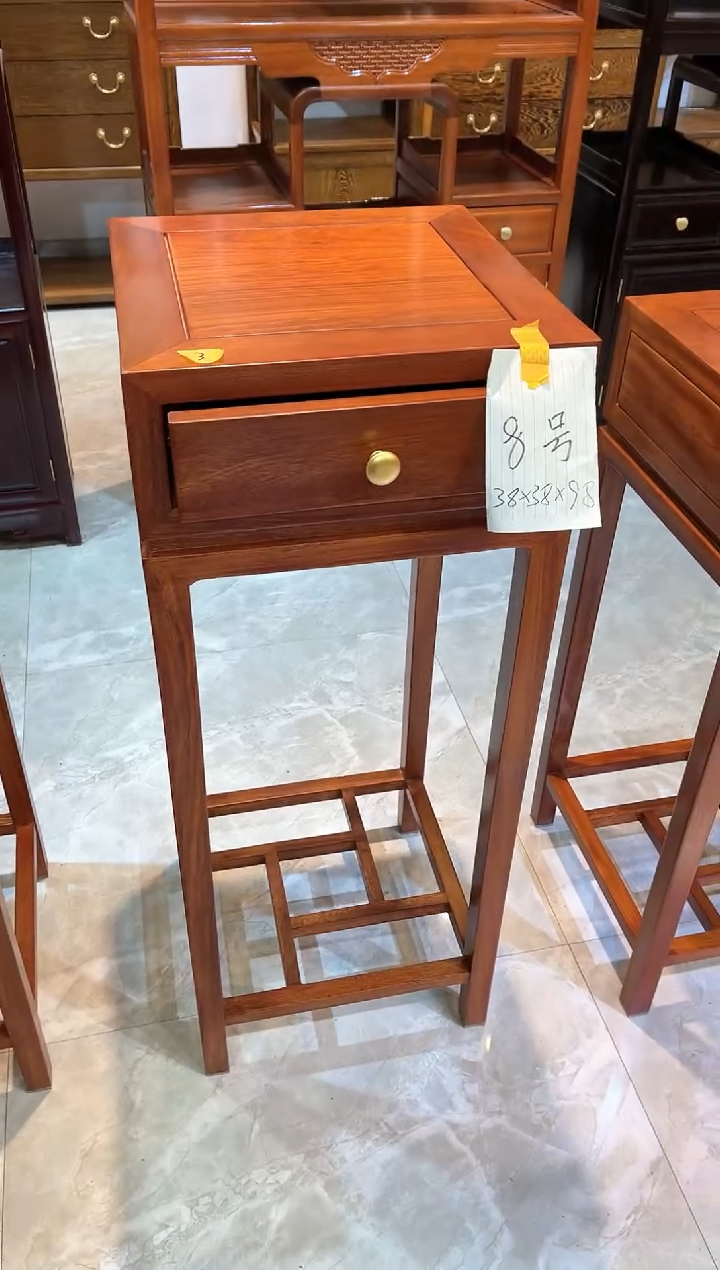 花梨木类成套家具带抽花架38*38*98