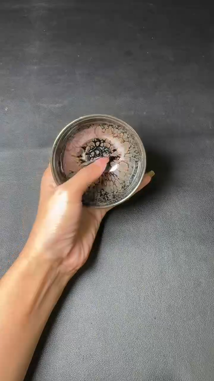 茶盏肖艳水墨牡丹盏109