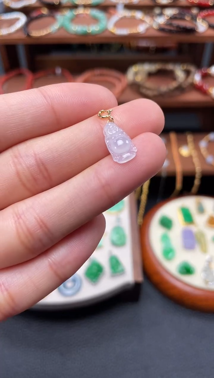 【闪购商品】翡翠吊坠(不含链)18K金镶嵌 一个  JK633