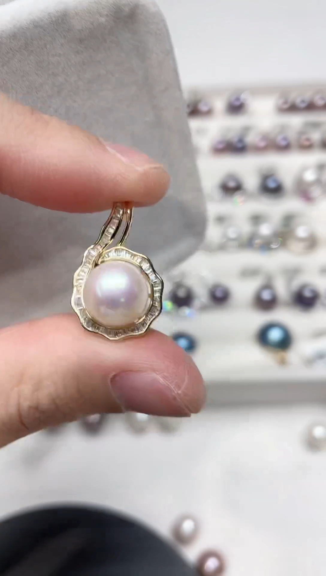 【闪购商品】淡水珍珠吊坠(不含链)银S925镶嵌吊坠