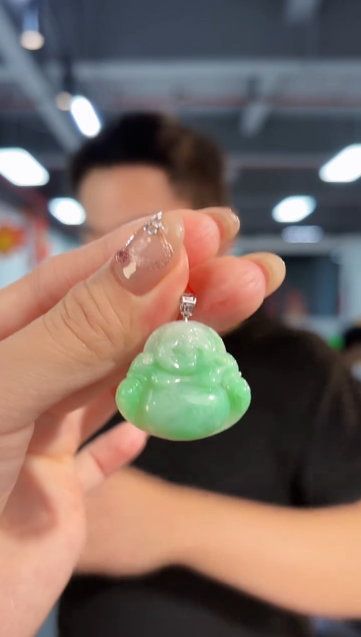 【闪购商品】翡翠颈饰18K金镶嵌缅料A货/支持复检/一件