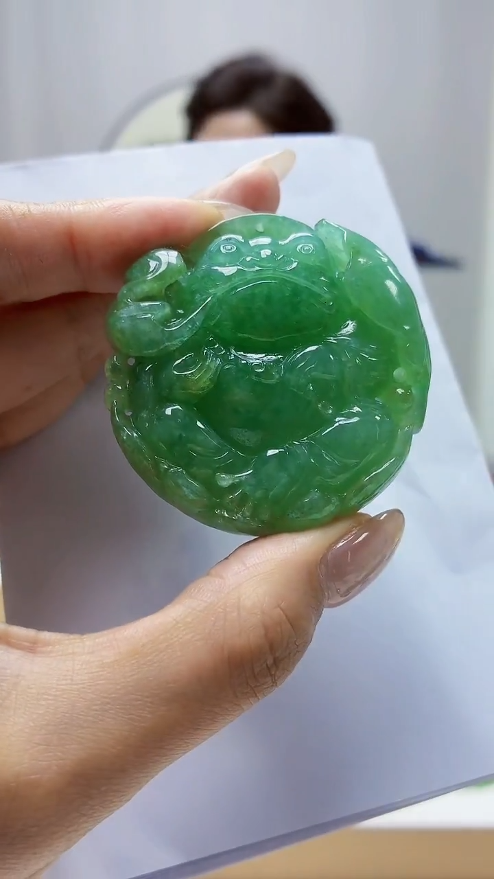 未镶嵌定制翡翠4829MM-毛货挂件100