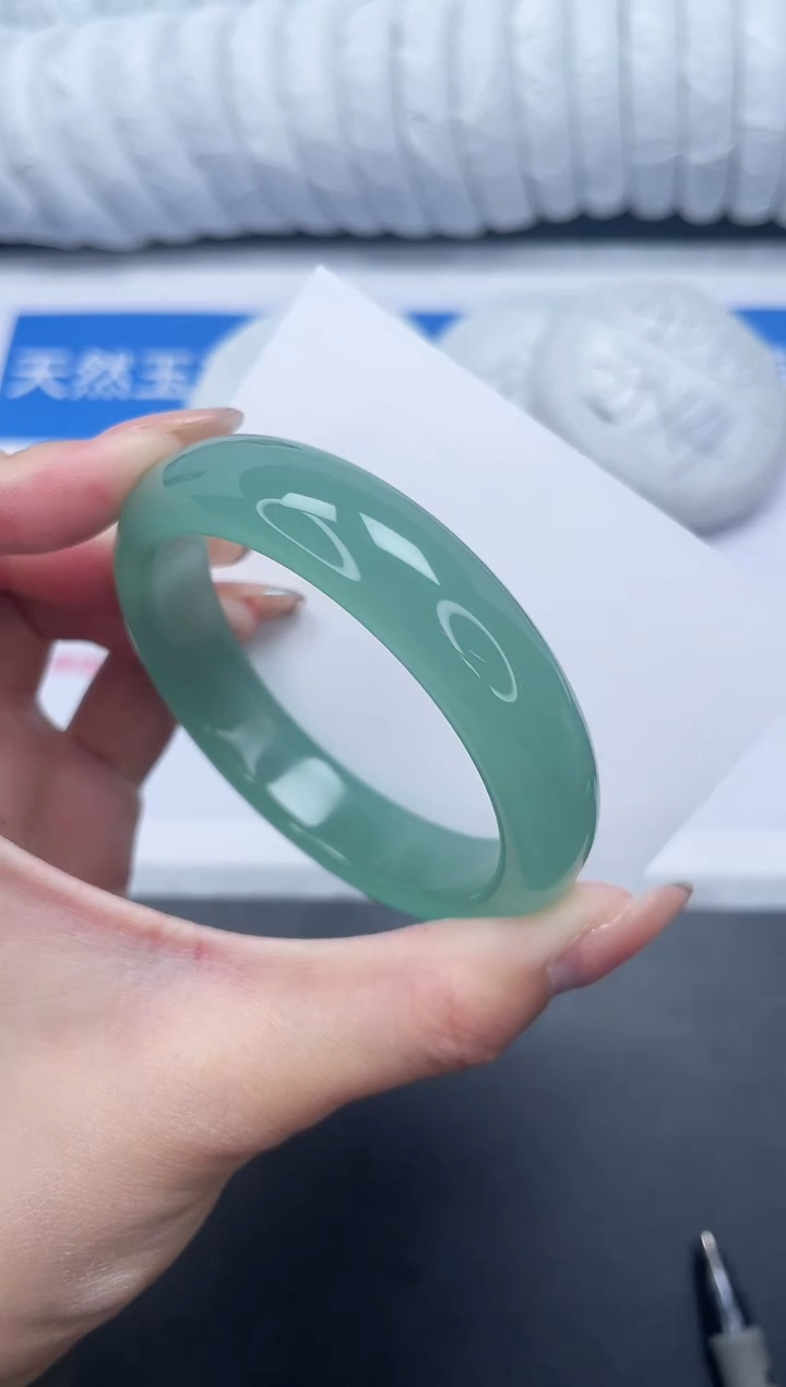 未镶嵌手镯石英质玉A32-55.5TKL