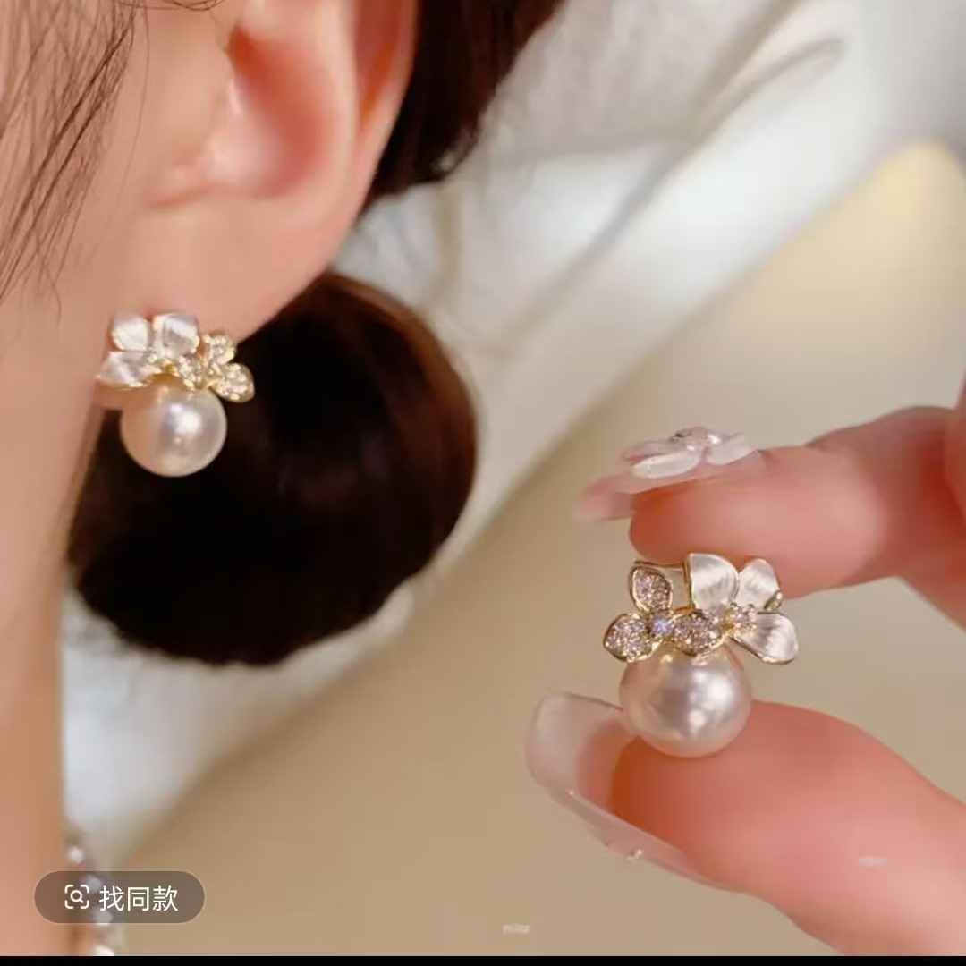 精品淡水珍珠耳钉【无礼盒】0024