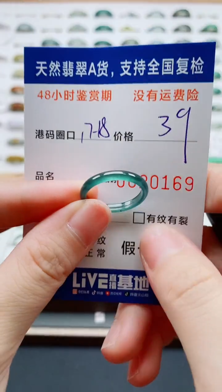 翡翠戒指未镶嵌天然A货翡翠戒圈0169