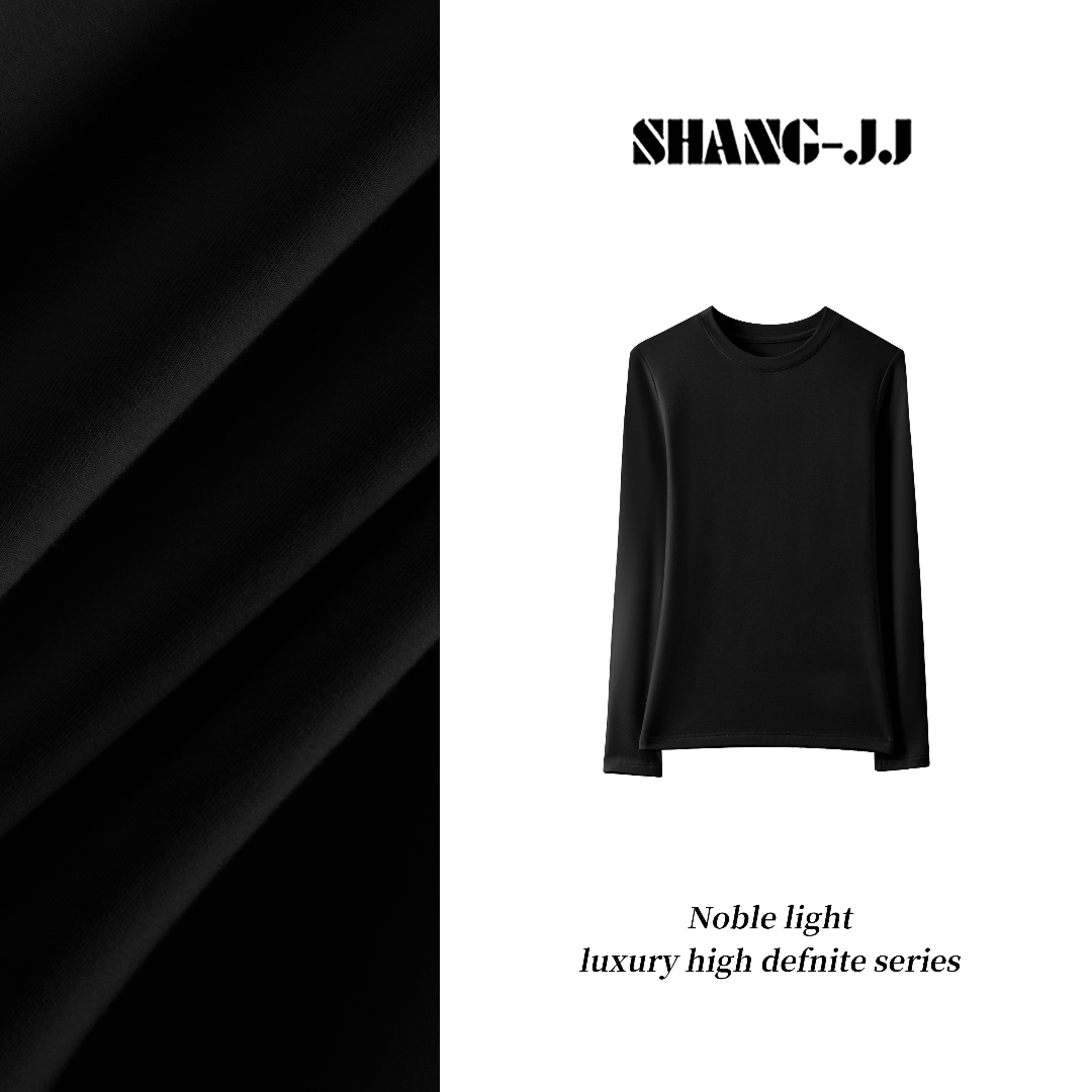 SHANG-JJ【珍珠T】新款洋毛混纺气质时尚设计感百搭上衣q133026p