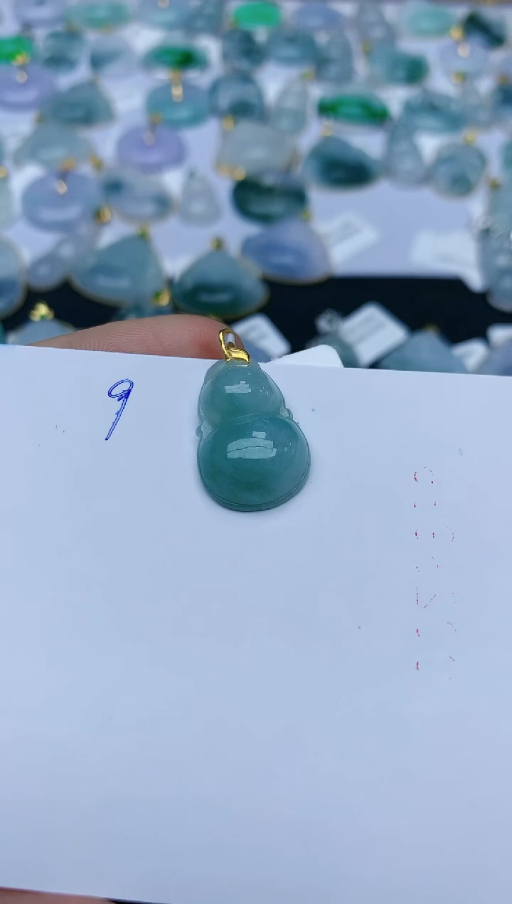 【闪购商品】翡翠颈饰18K金镶嵌天然翡翠A货    9