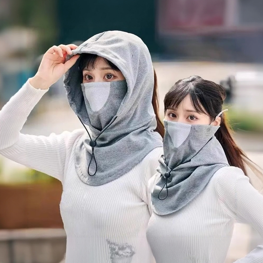 冬天电动车骑行防风面罩保暖头套头盔内胆围脖帽子一体骑车神器