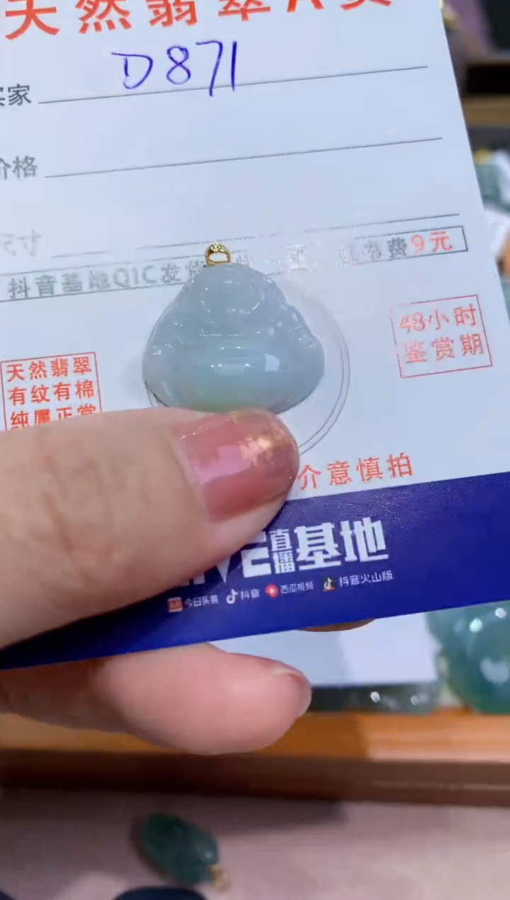 翡翠未镶嵌颈饰 天然翡翠A货挂件