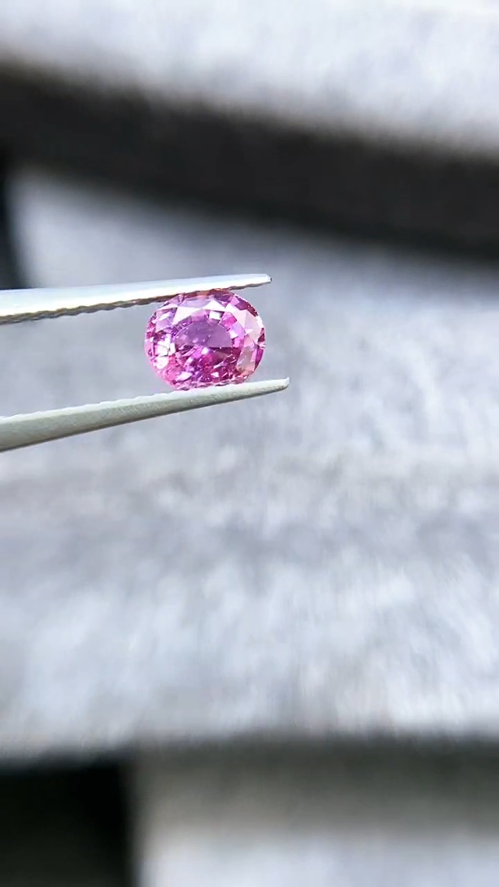 【闪购商品】定制蓝宝石定制未镶嵌粉色无烧0.75克拉天然