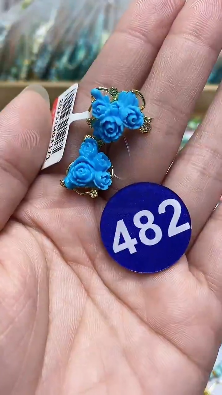 【闪购商品】绿松石耳钉合金482耳钉