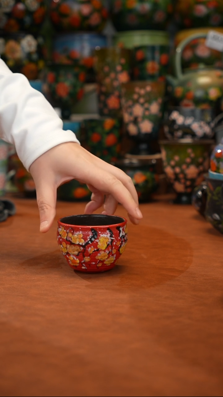 紫砂油画手绘釉下彩