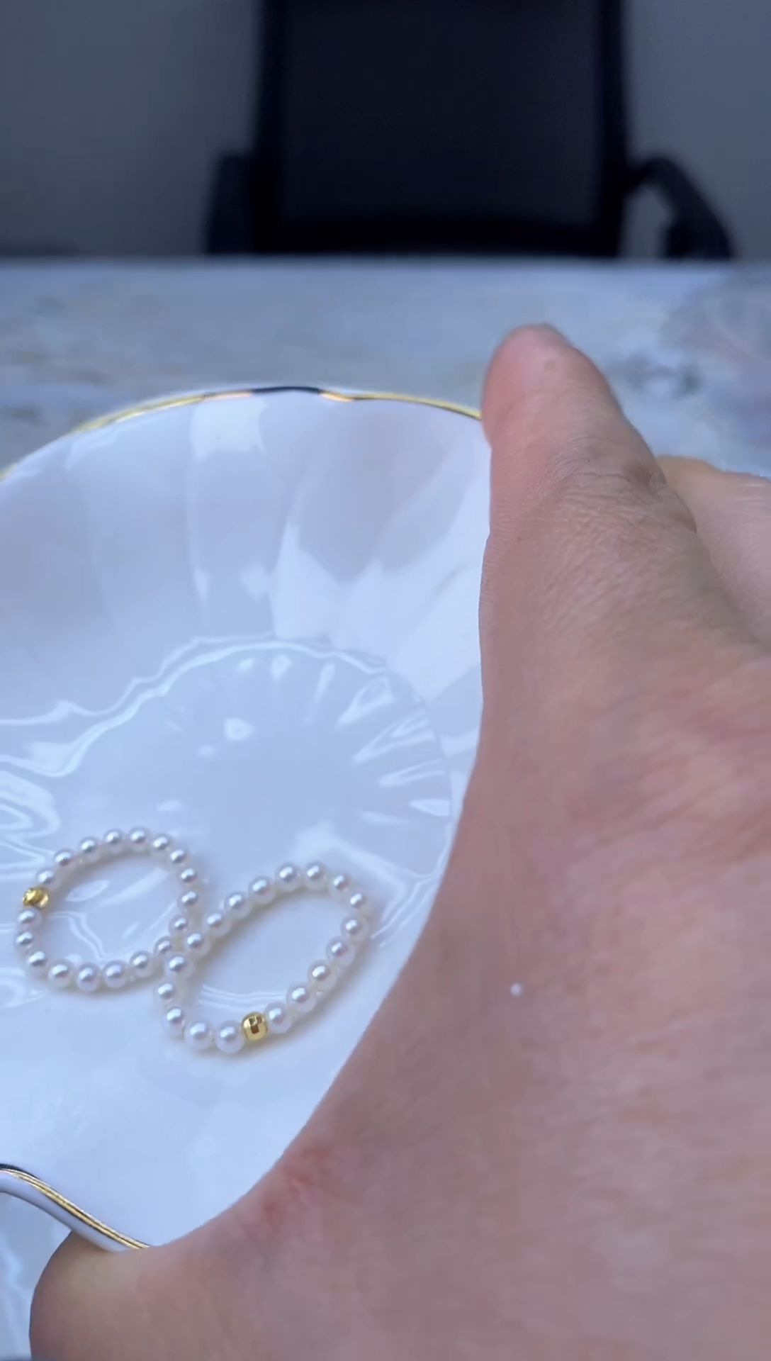 戒指银S925镶嵌淡水珍珠戒指