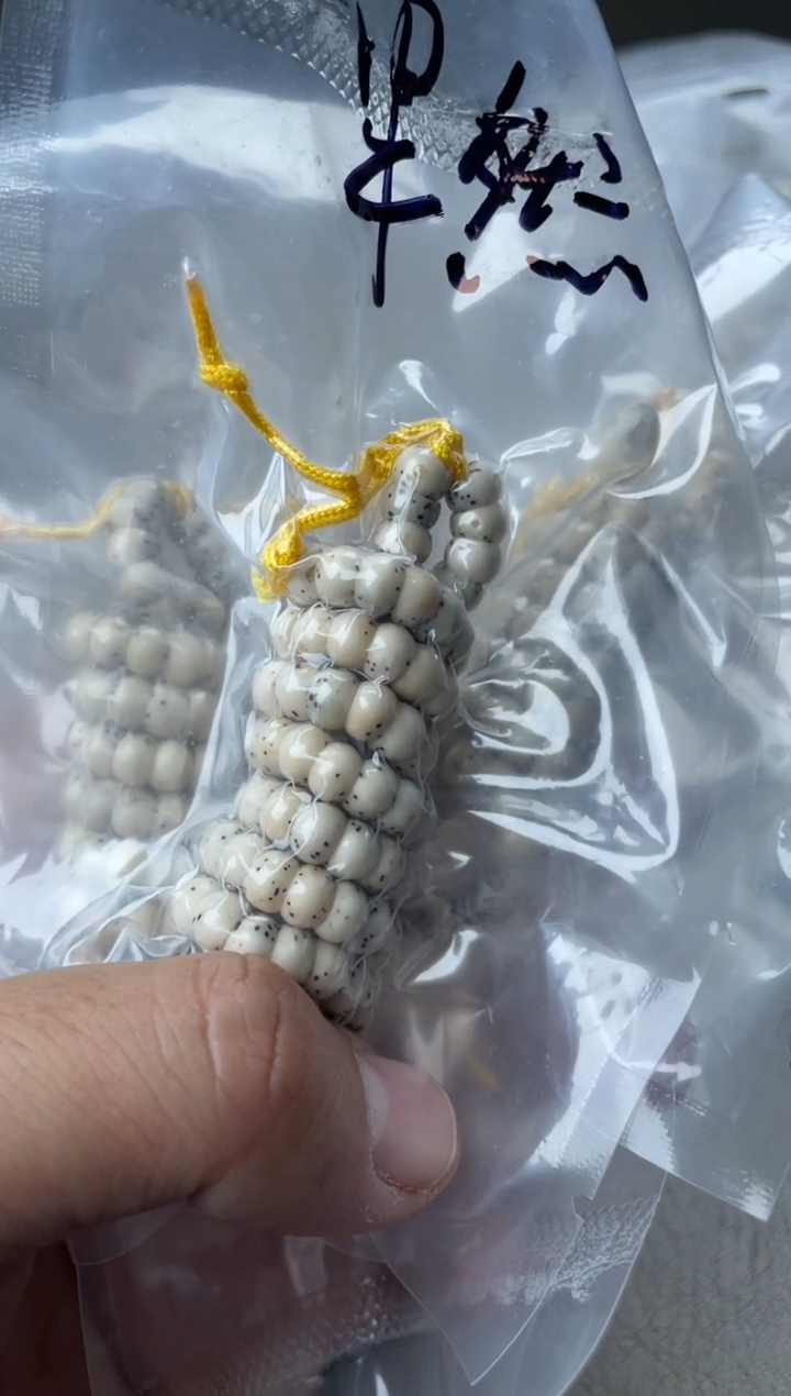 吊坠星月菩提白糯冰卡6mm蒜瓣大肠大留白高货货头