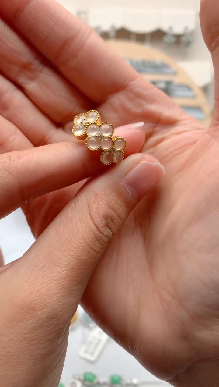 【闪购商品】翡翠戒指银S925镶嵌3号