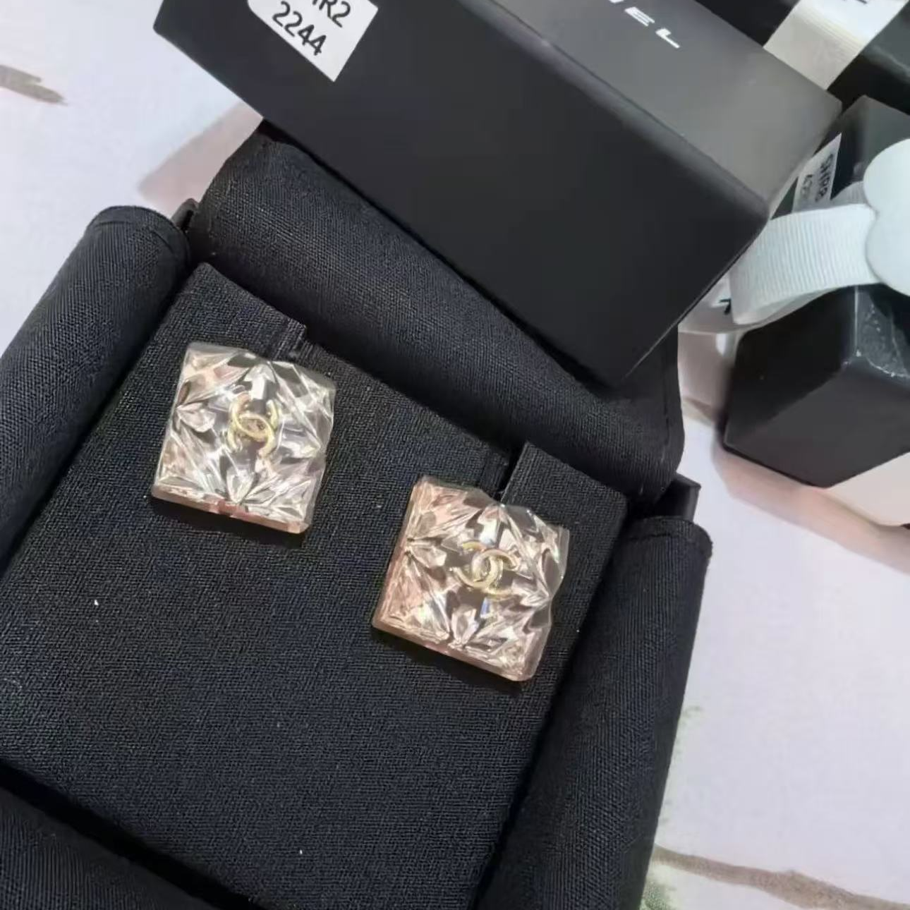 95新 Chanel/香奈儿 23s方糖耳钉 13534059