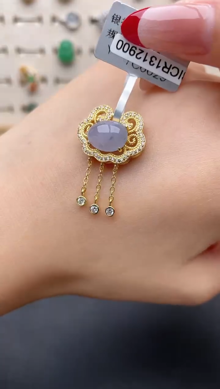 【闪购商品】翡翠吊坠(赠链)银S925镶嵌一物一证一礼盒