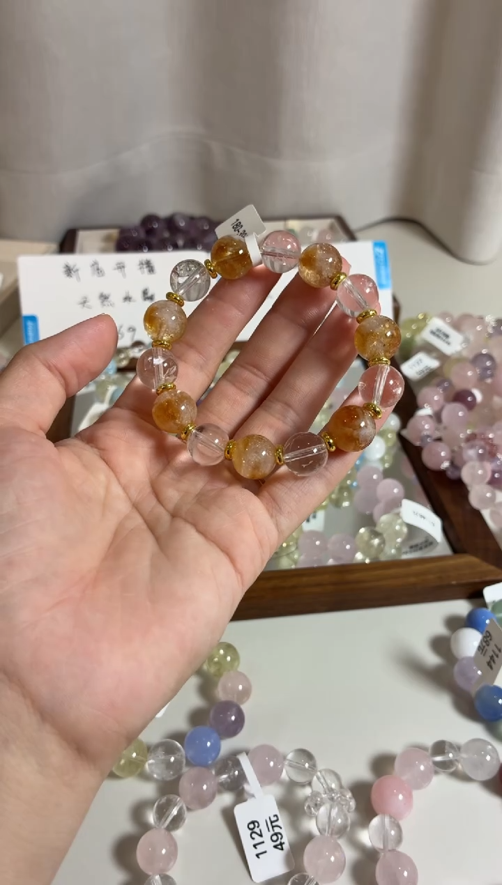 未镶嵌手串水晶180（天然水晶默认微瑕，介意者勿拍，默认手围16）