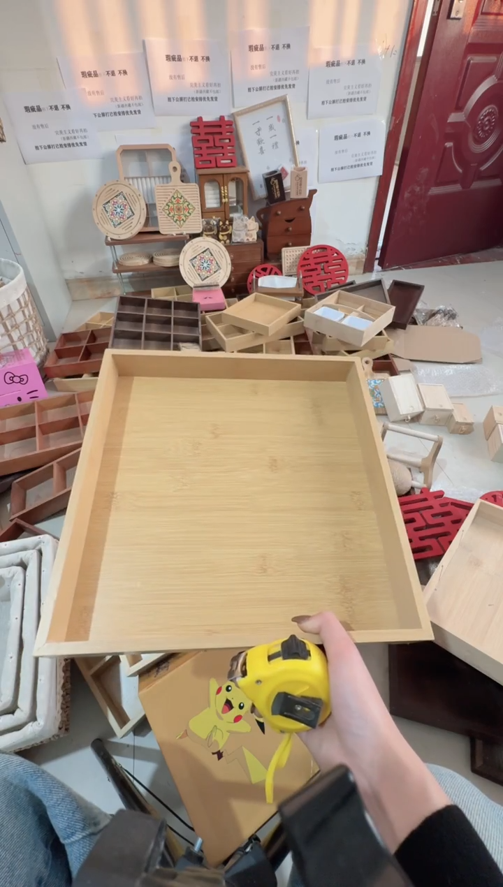 原木色大正方形托盘微瑕拍下不退不换无售后