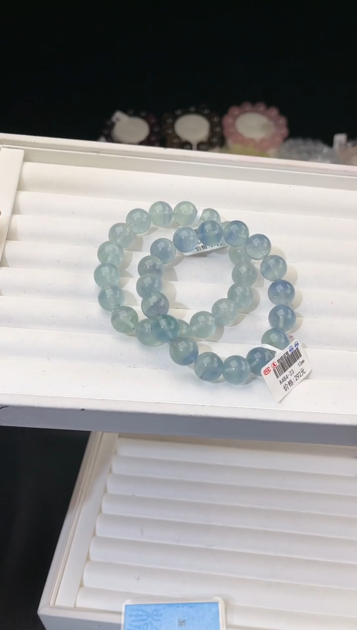 【闪购商品】萤石手链未镶嵌多样性发一湖水绿12mm
