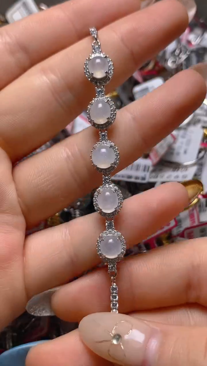 银S925镶嵌戒指翡翠百内无证书