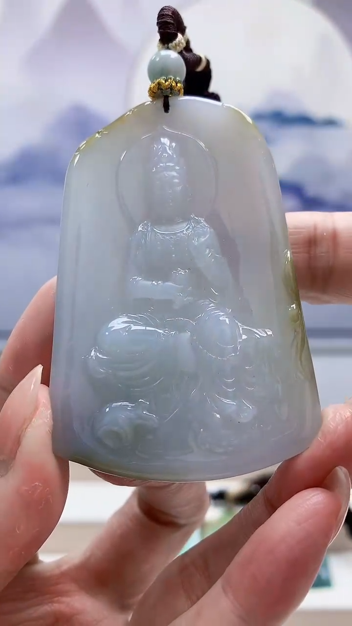 未镶嵌定制翡翠5028MM-毛货挂件126