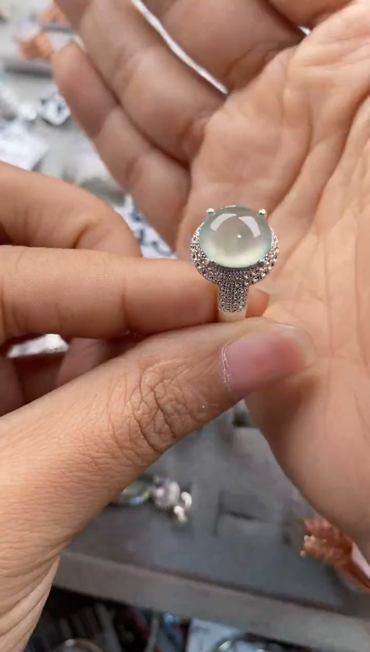 未镶嵌戒指翡翠333---8