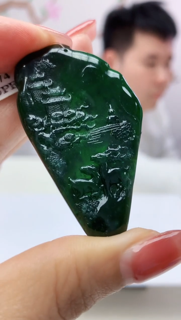 定制翡翠未镶嵌888xm-毛货山水56