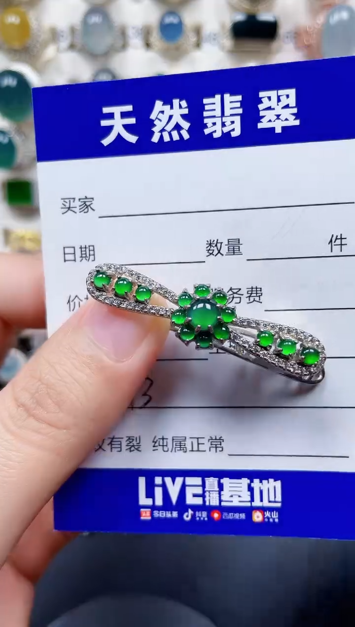 颈饰银S925镶嵌翡翠113