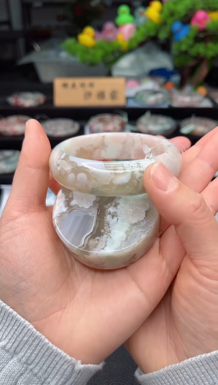 石英质玉未镶嵌手镯59圈口 （赠品镯心）6540071