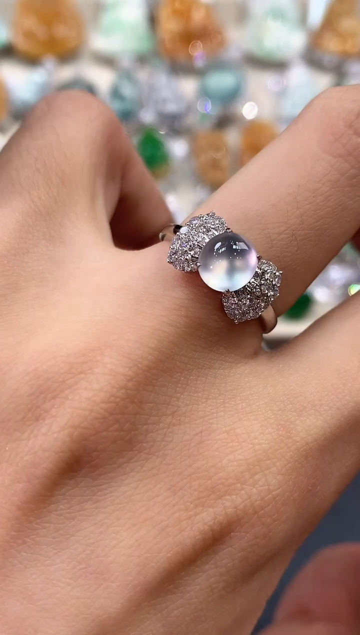 【闪购商品】翡翠戒指18K金镶嵌 D51          