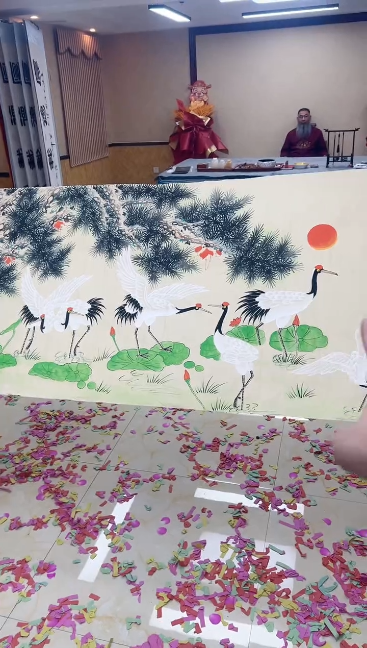 书法松鹤延年 孔德鸿