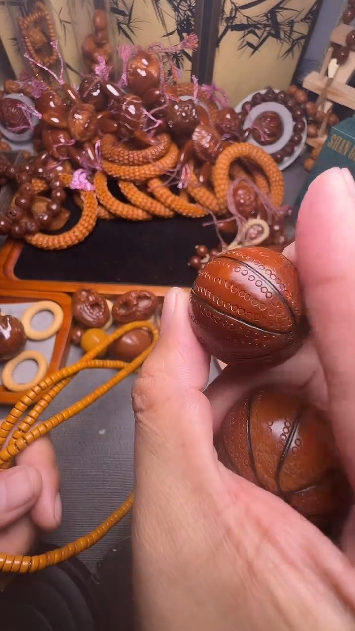 手串橄榄核篮球一对