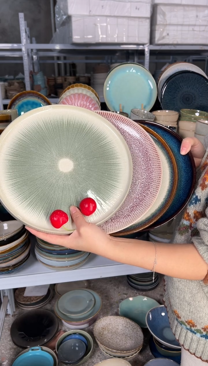 陶瓷外贸尾货瑕疵满20包邮X4大盘10.5英寸27厘米左右