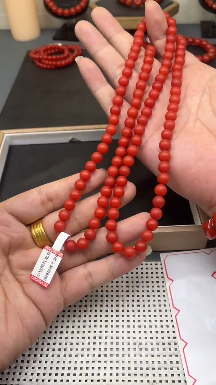 南红玛瑙未镶嵌4040.哑光圆珠108卡8