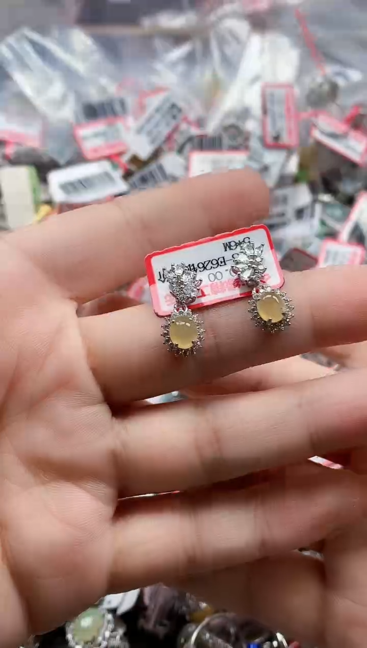 银S925镶嵌戒指翡翠天然A货缅甸翡翠