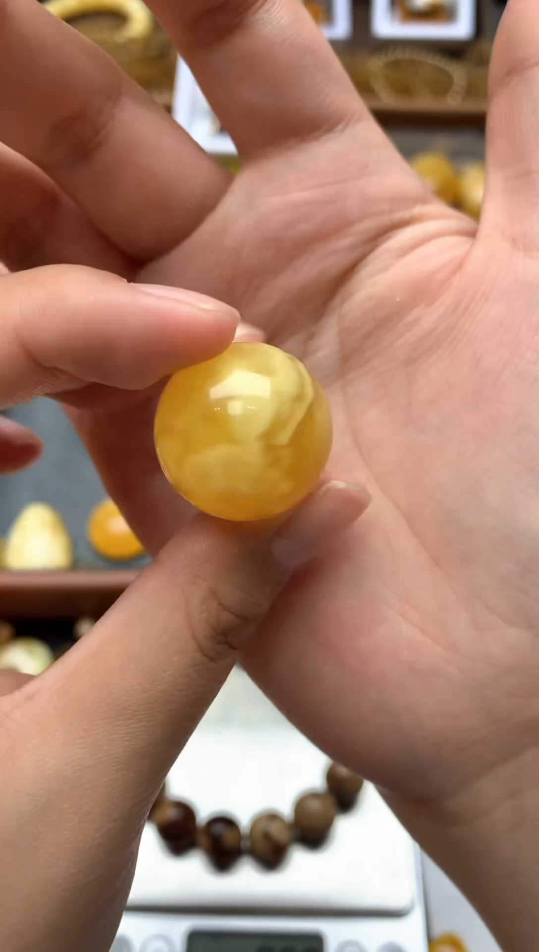 【闪购商品】琥珀珠宝奇石未镶嵌032琥珀蜜蜡冰花花粉小坑介意勿拍