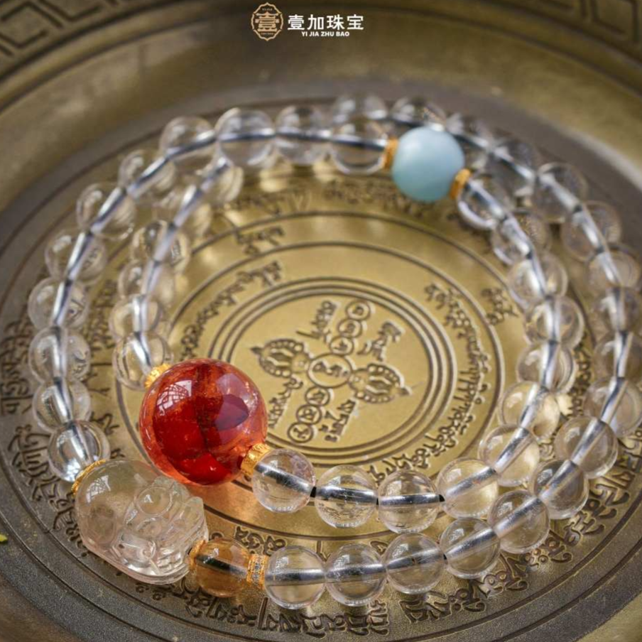 壹加田田/一路长虹黑银钛红胶花px双圈多样性发一0292t