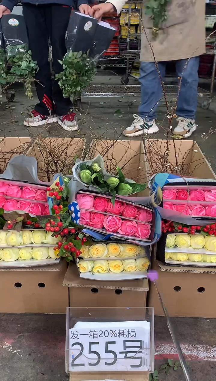 255号♥中通含20%耗损发一箱鲜花