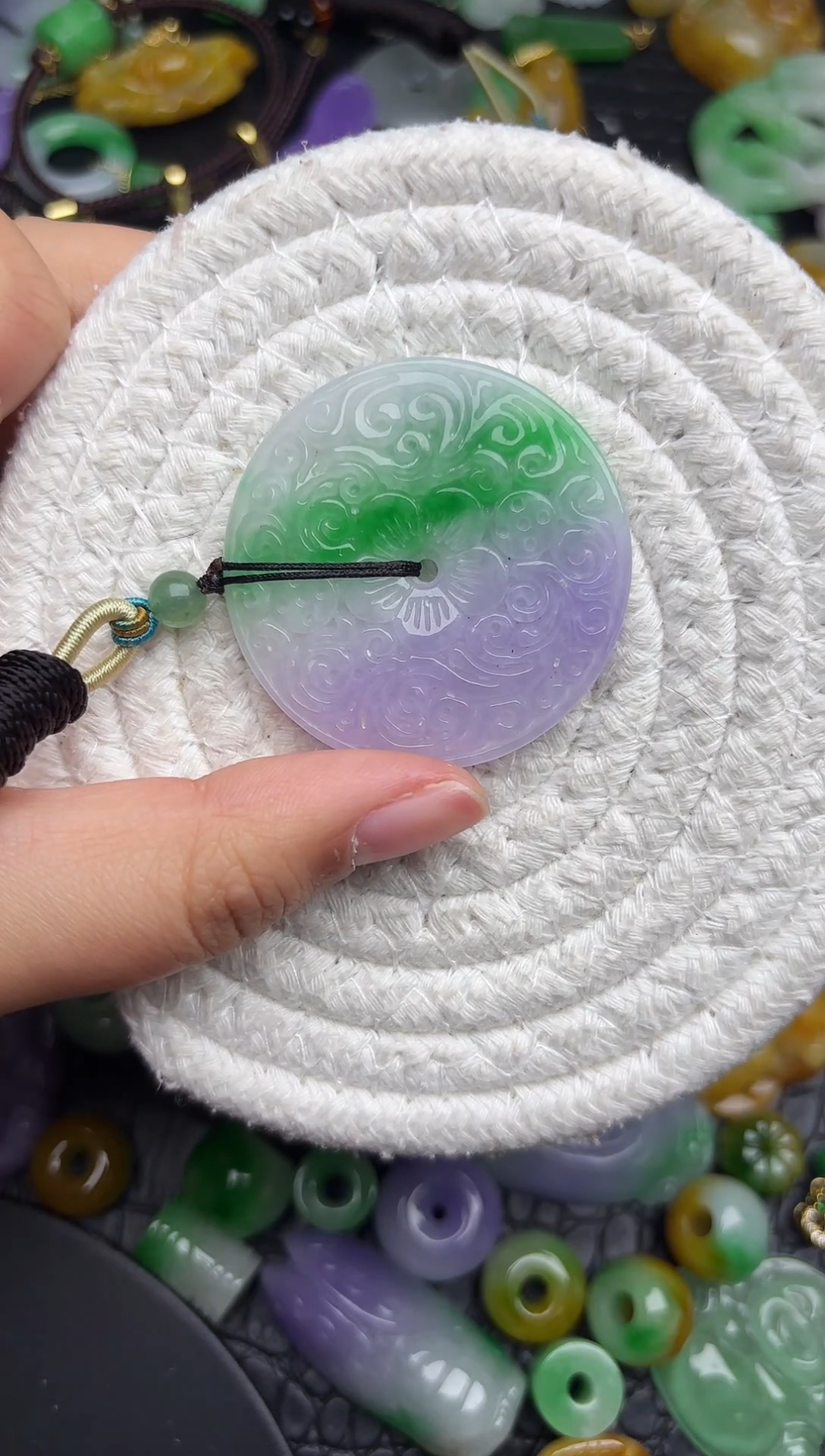 颈饰未镶嵌翡翠缅甸翡翠吊坠