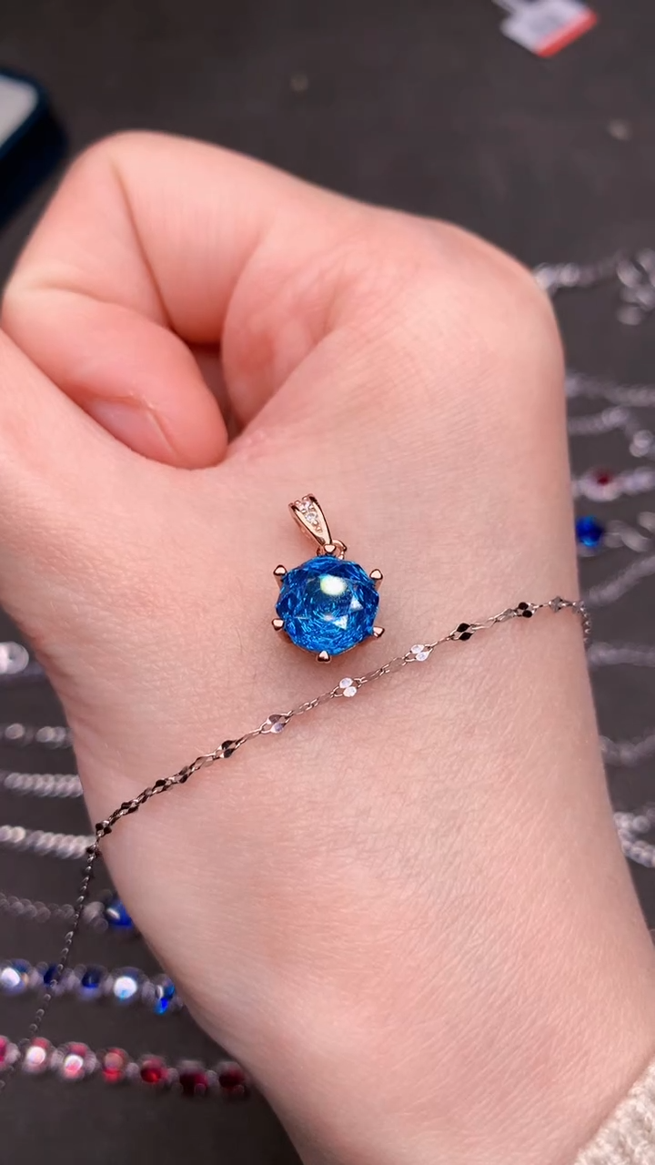 【闪购商品】托帕石颈饰银S925镶嵌.....