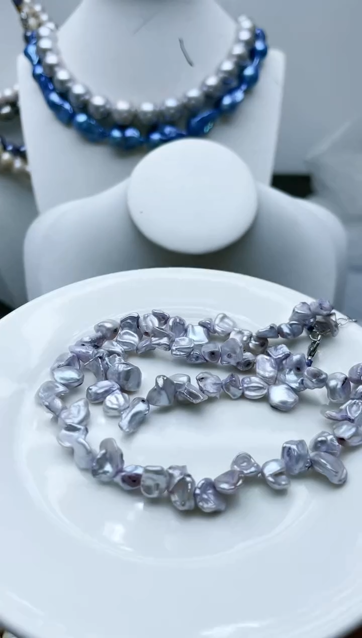 【闪购商品】淡水珍珠颈饰钛钢1