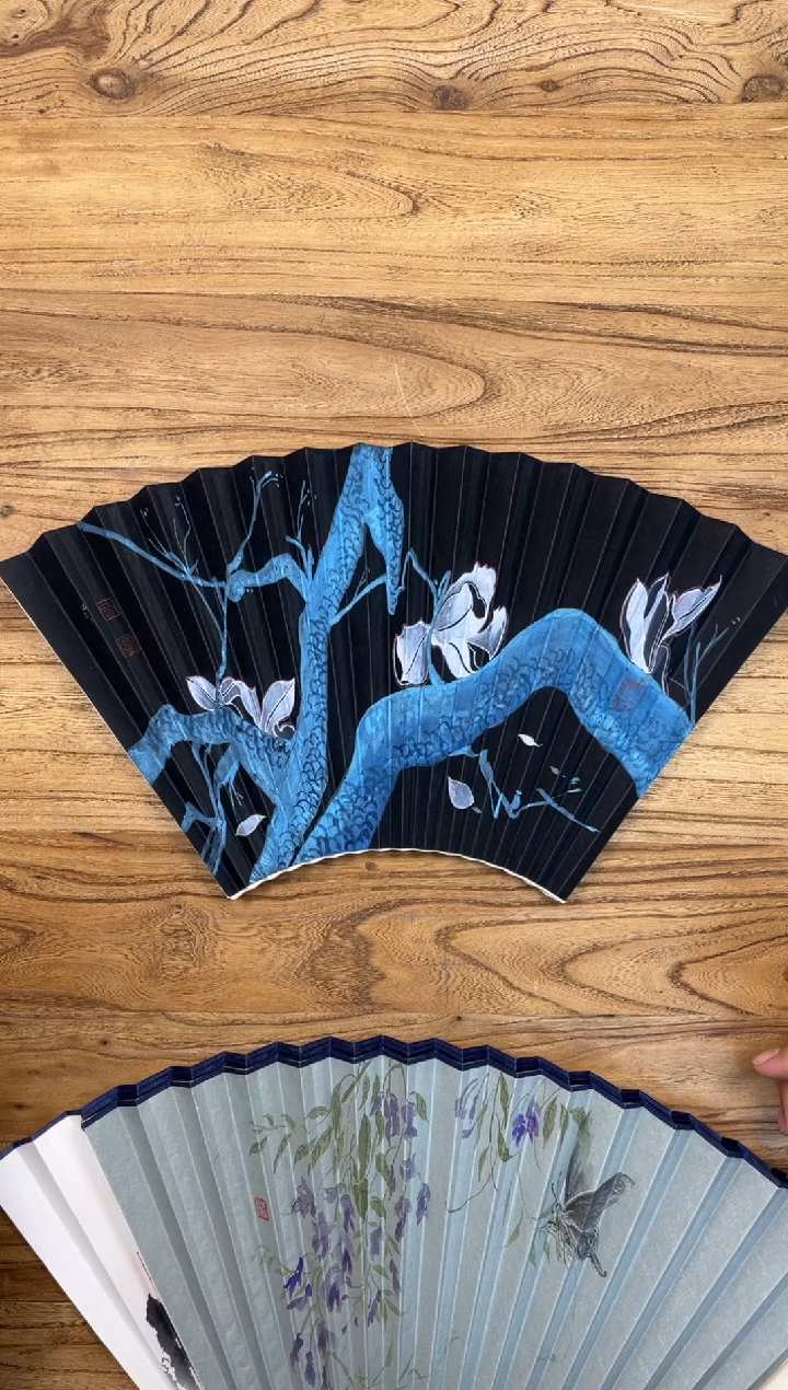 【闪购商品】扇子16方泽黎长物宣纸扇面