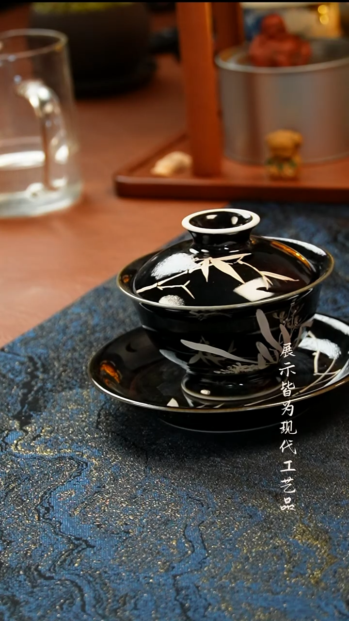 景德镇手工三才盖碗