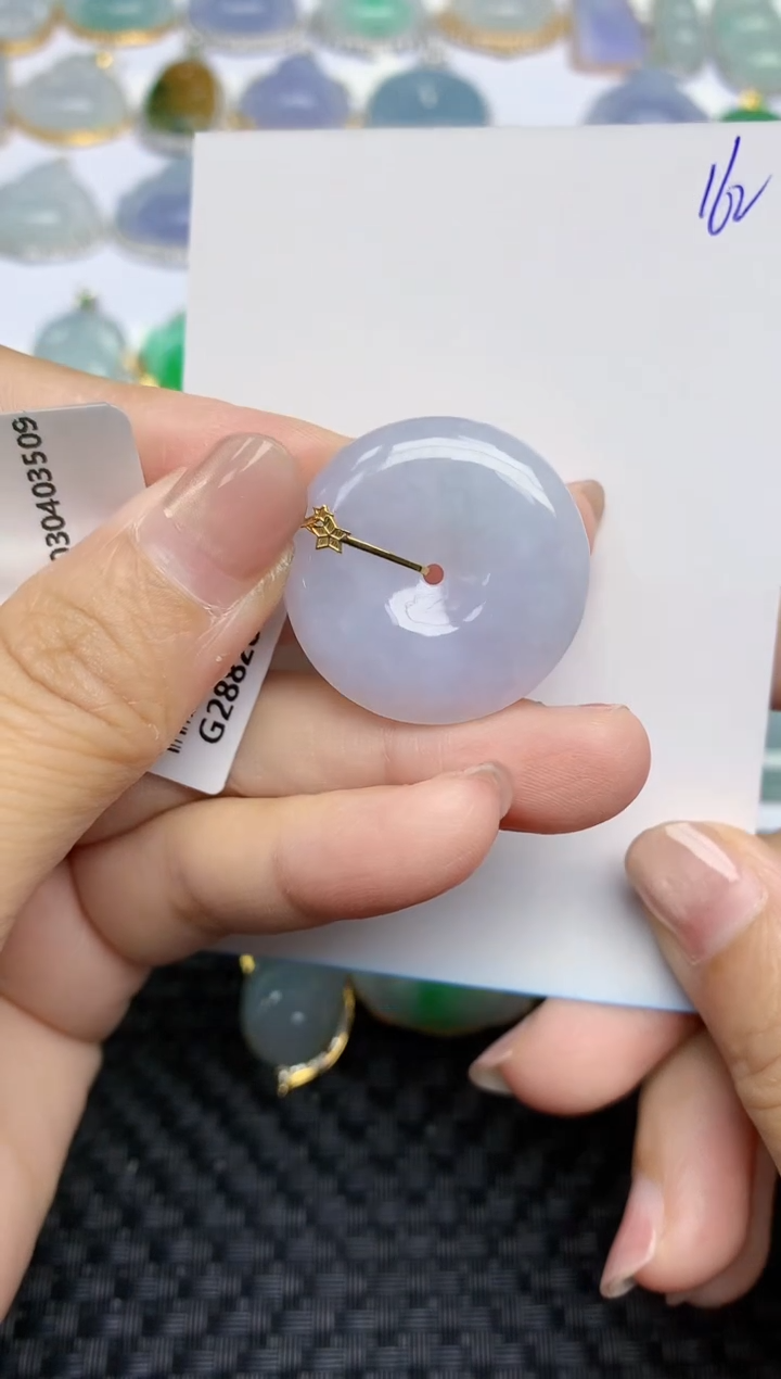 【闪购商品】翡翠颈饰18K金镶嵌天然A货翡翠 162