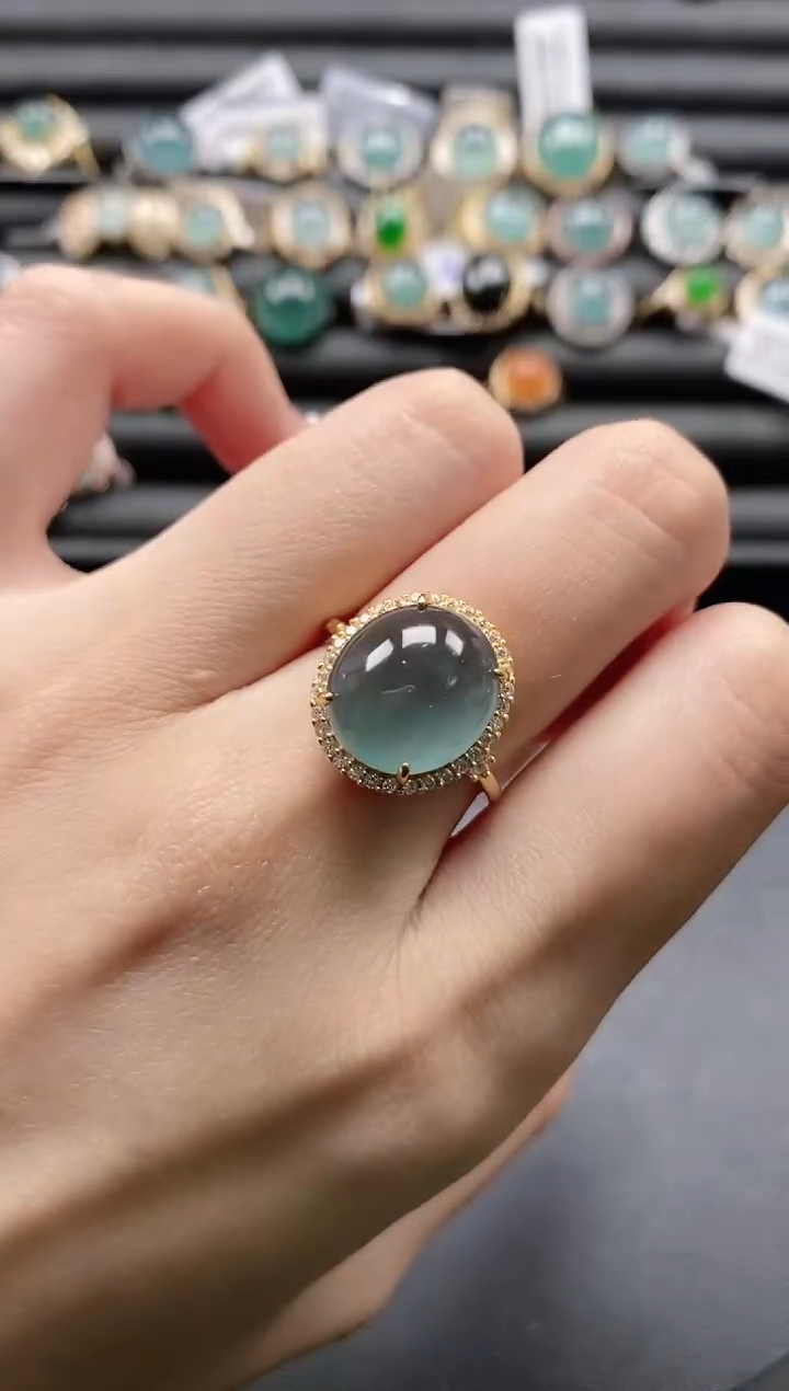 【闪购商品】翡翠戒指银S925镶嵌1111