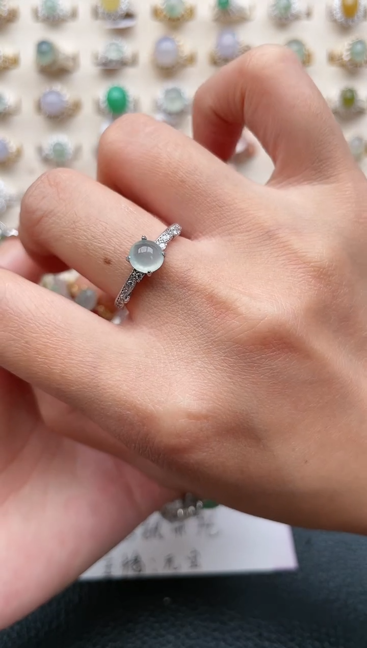 【闪购商品】翡翠戒指银S925镶嵌1111