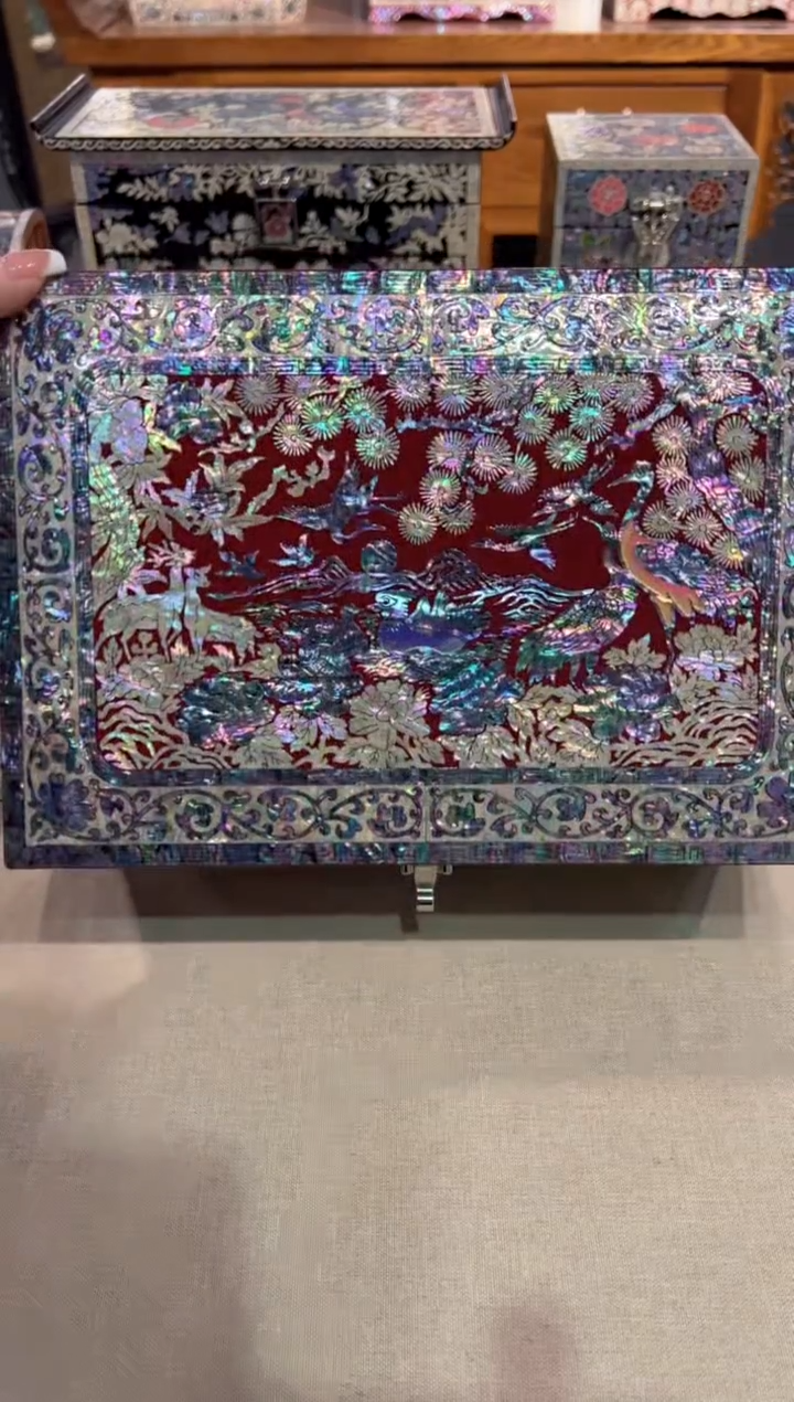 【闪购商品】鱼锁全贝底弘贝雅螺钿漆器文化馆